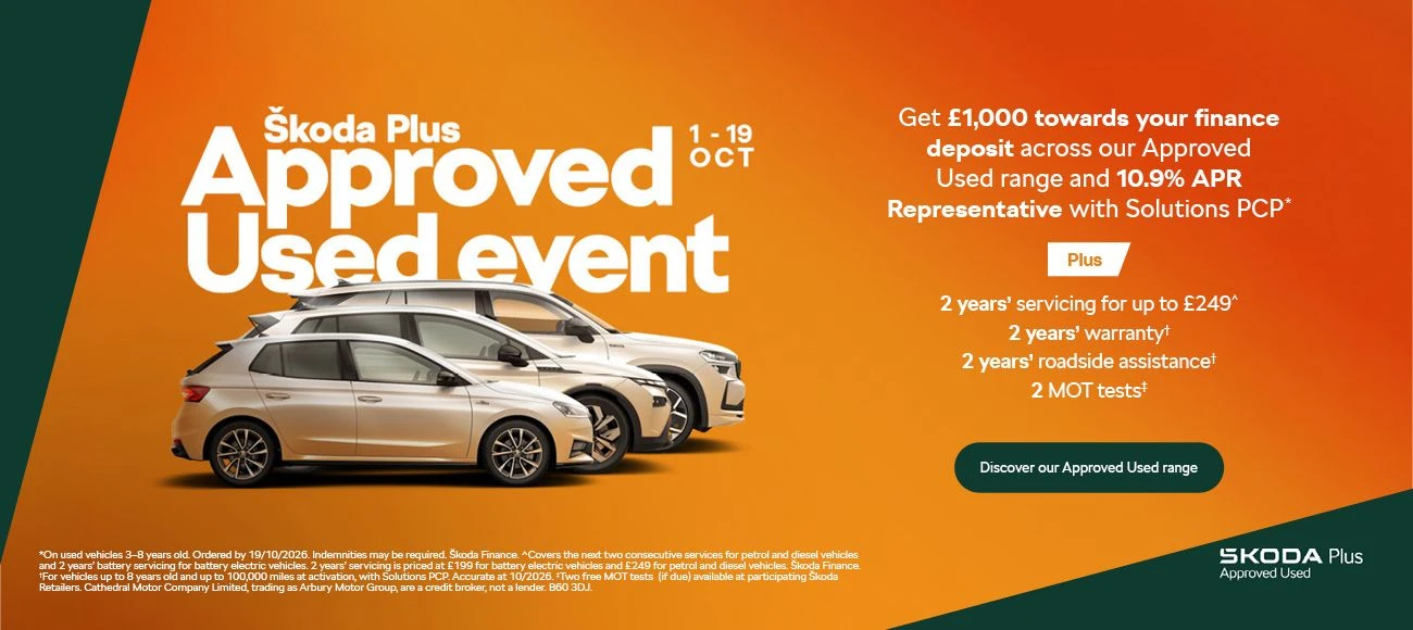 The Škoda Plus Approved Used event is on at Arbury!